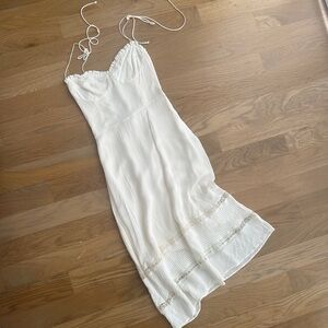 Reformation White Dress with Lace
